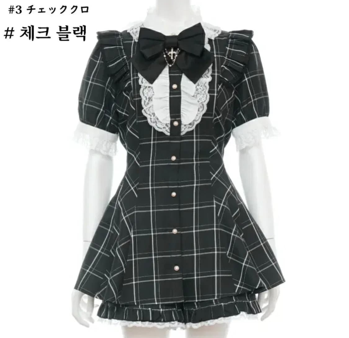 시크릿허니 체크셋업 리즈리사 양산형 지뢰계 양지뢰 상품이미지1