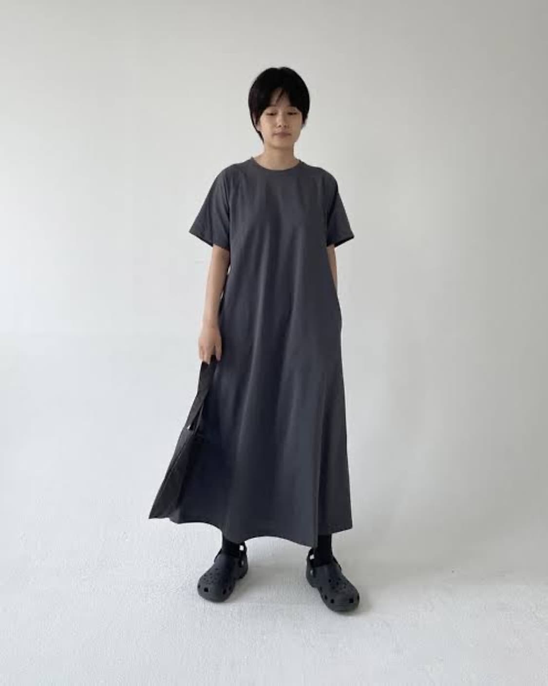 Half Sleeve One pIece (Charcoal) 상품이미지1