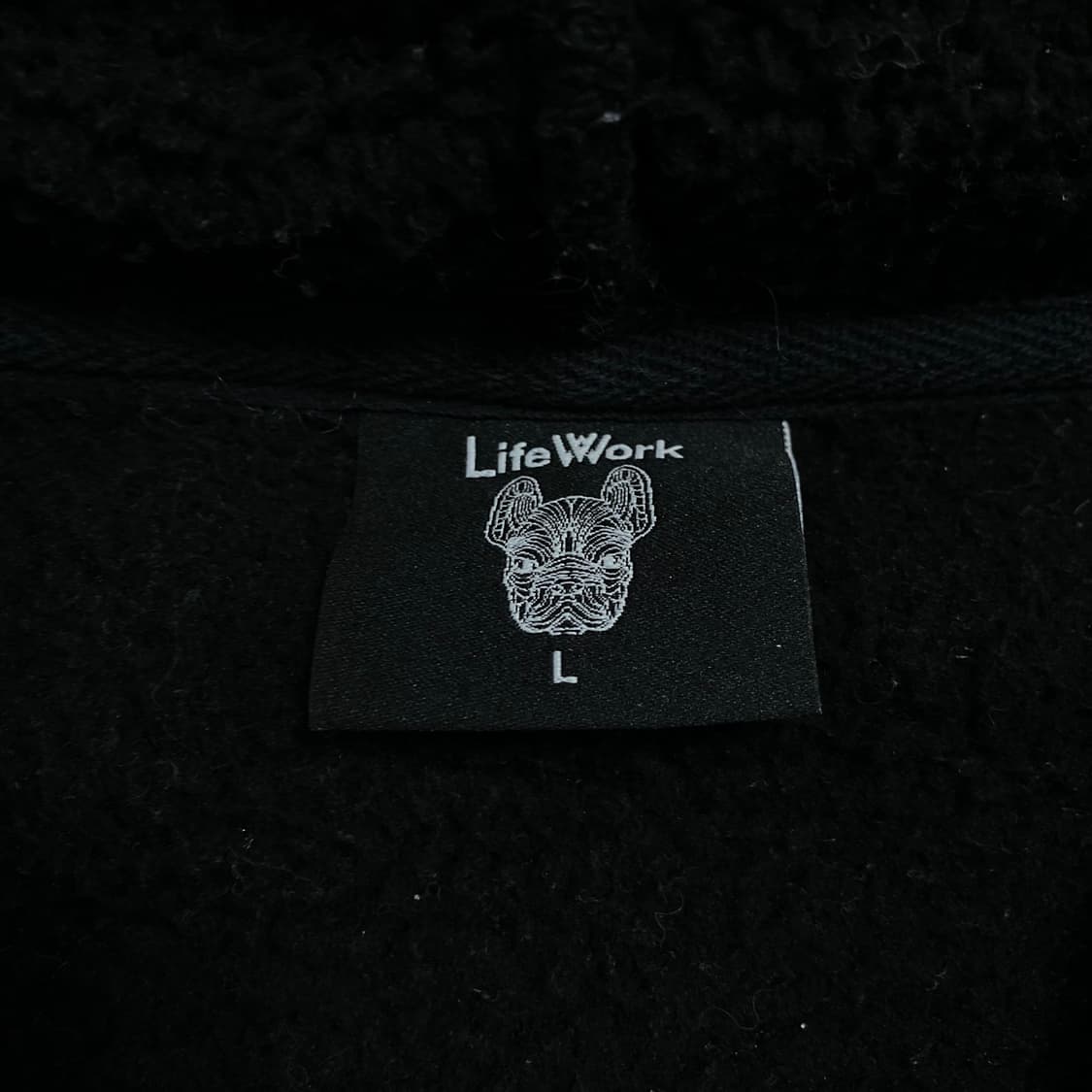 라이프워크 라독 빅로고 블랙 후드 집업 상품이미지4