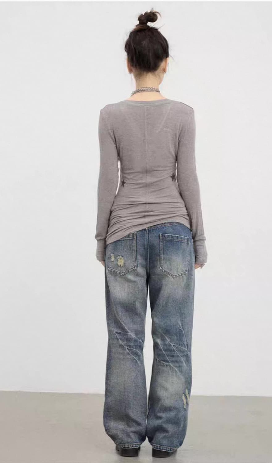 아키하라 그레이 롱슬리브 M 상품이미지2