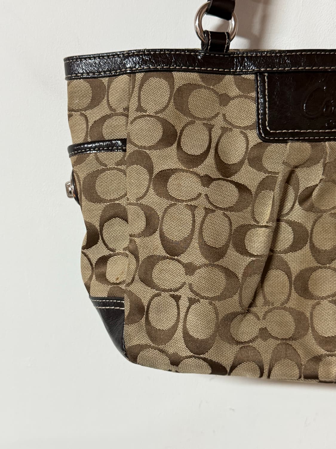 코치 시그니처 숄더백 브라운 숄더백 토트백 상품이미지5