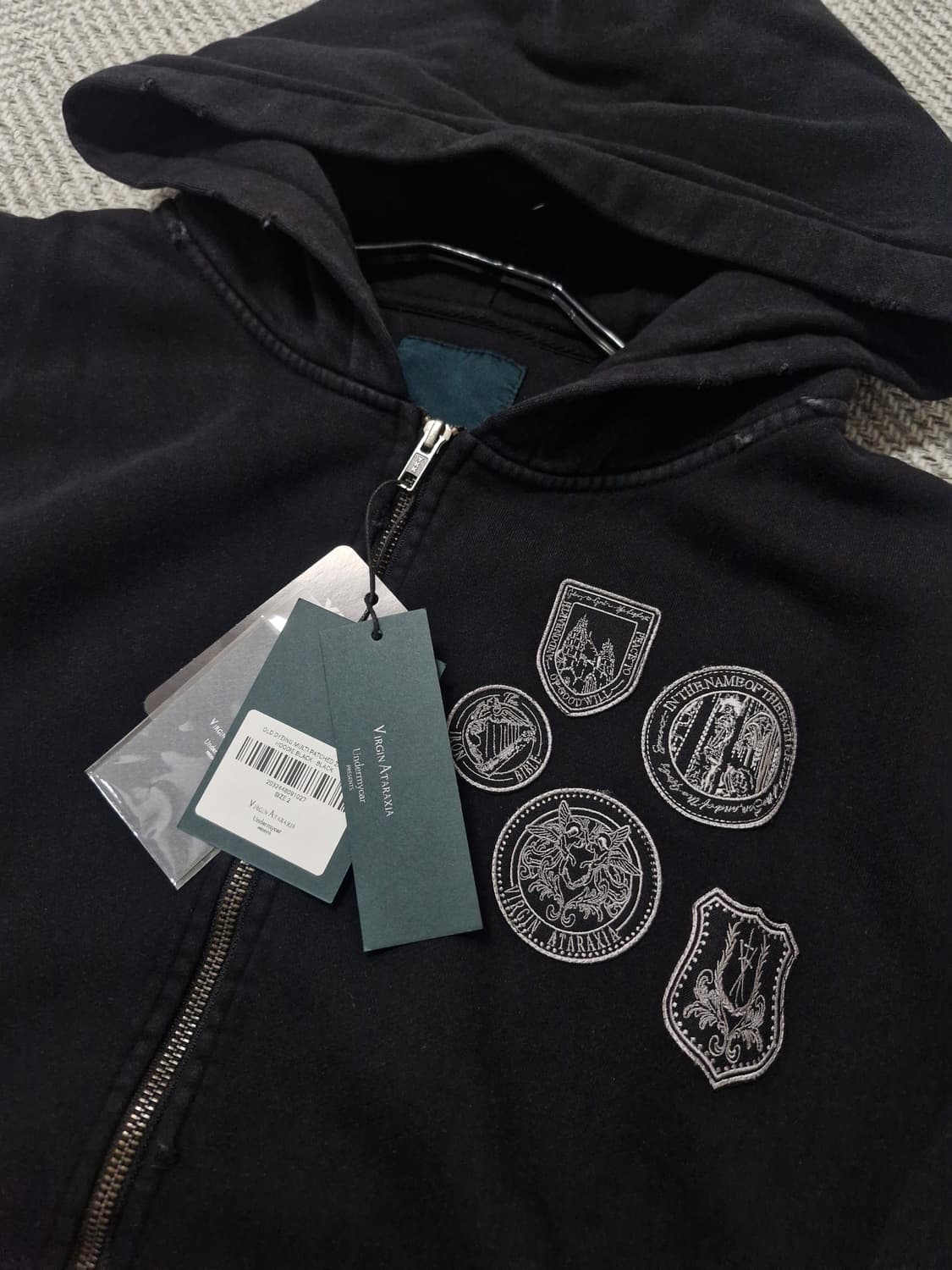 (미시착새상품) 언더마이카 멀티패치 후드집업 1사이즈 상품이미지2