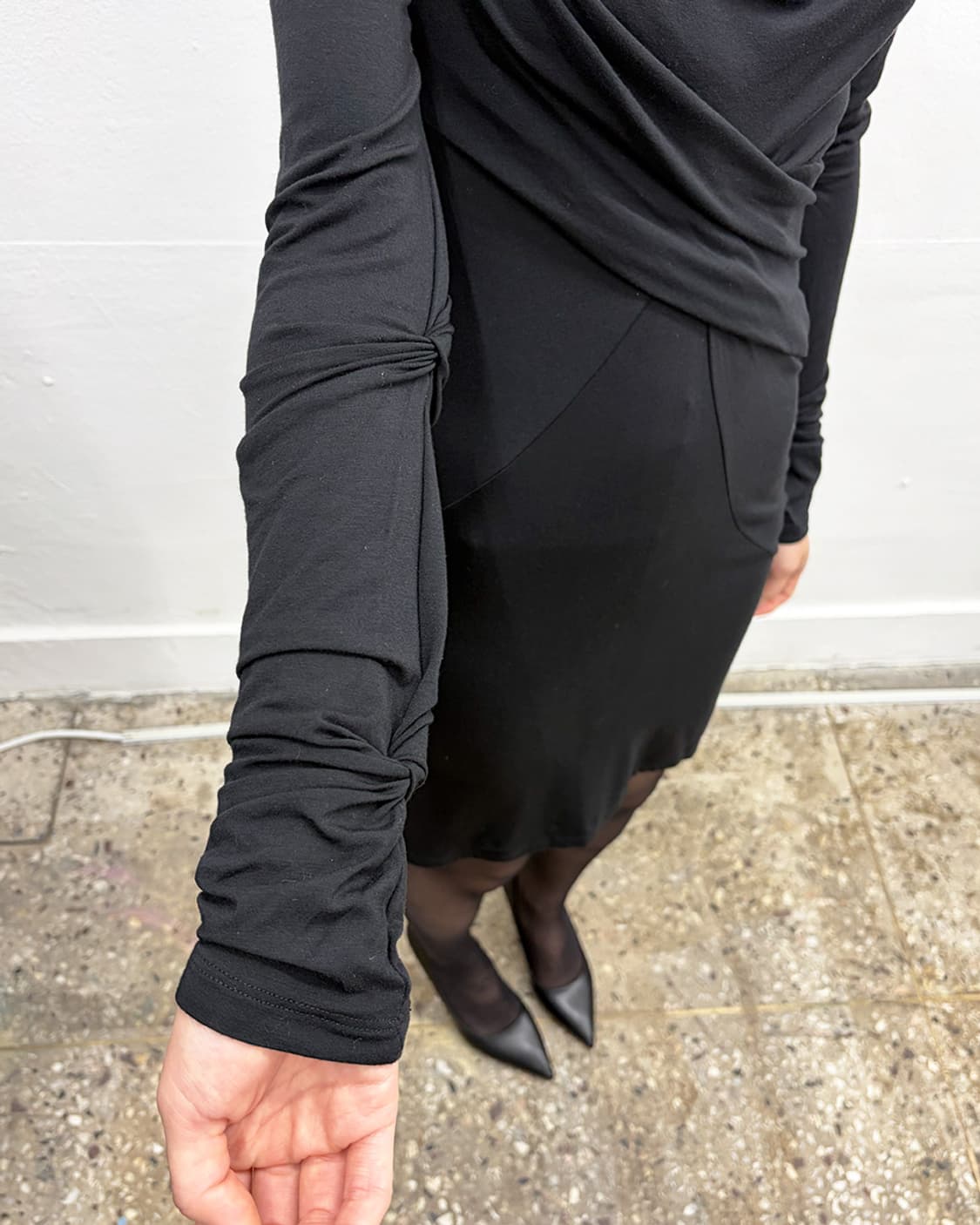 파트리지아 페페 셔링 디테일 드레스 상품이미지5