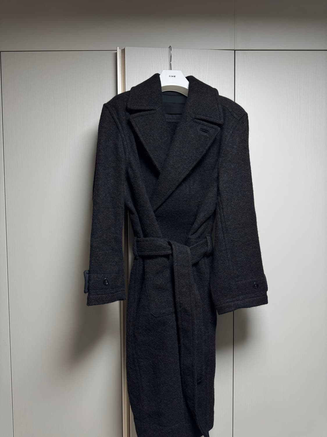 [새상품] 르메르 25FW 소프트 울 알파카 코트 블랙 50사이즈 상품이미지4