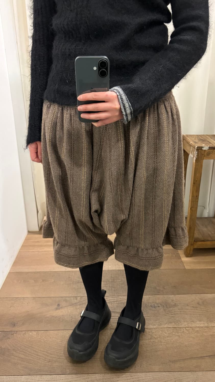 Stripe Stitch Shirring Saruel Pants 상품이미지8