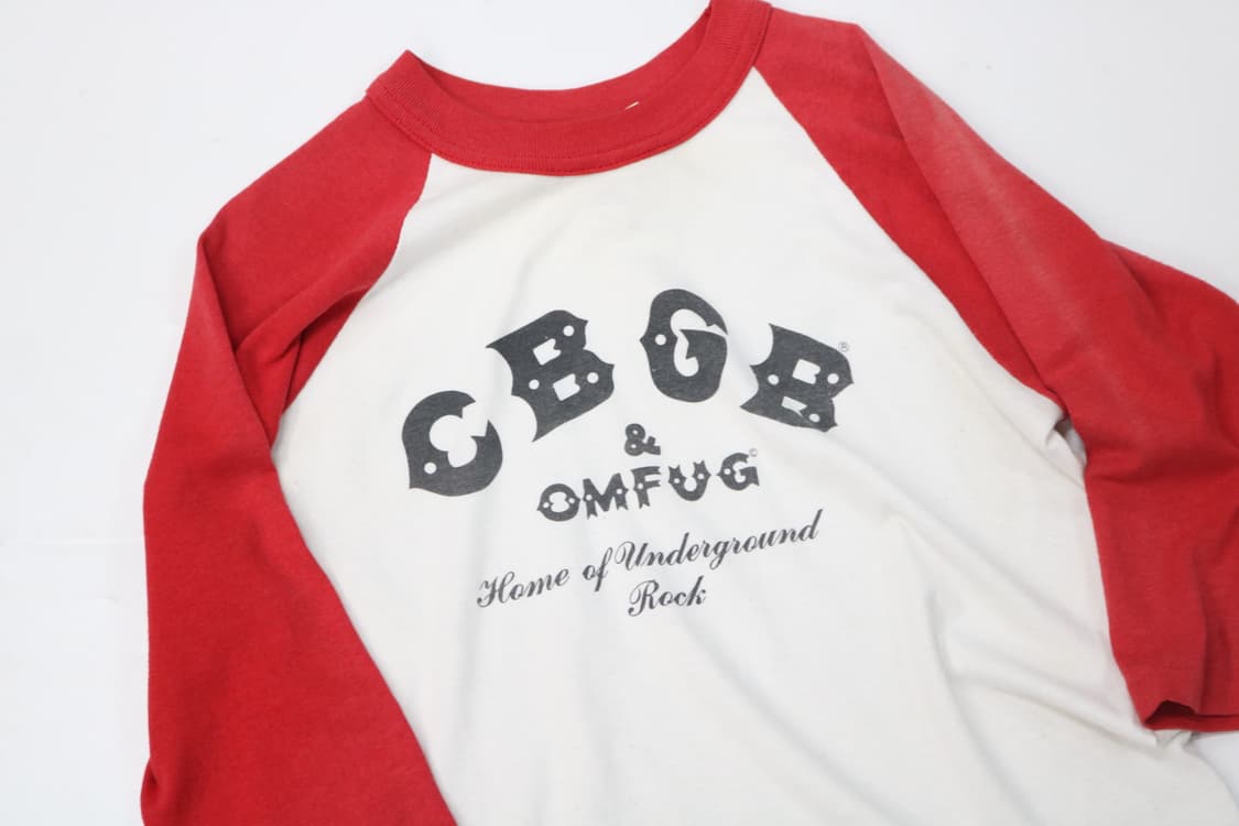 빈티지 80s CBGB & OMFG 7부 래글런 티셔츠 상품이미지3