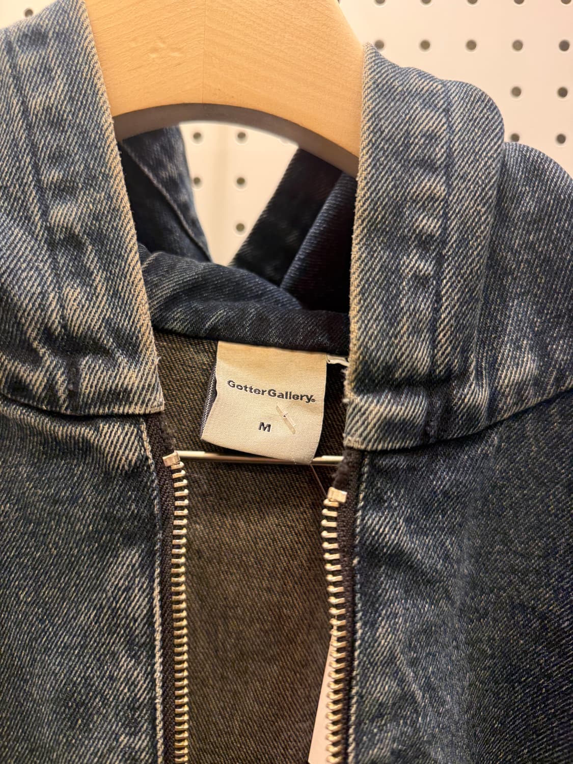 레터링 데님 후드 자켓 U462 상품이미지7