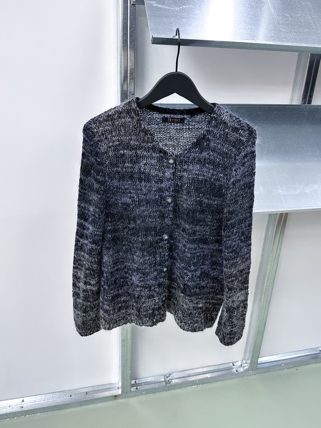 gray mix color hairy cardigan 상품이미지2
