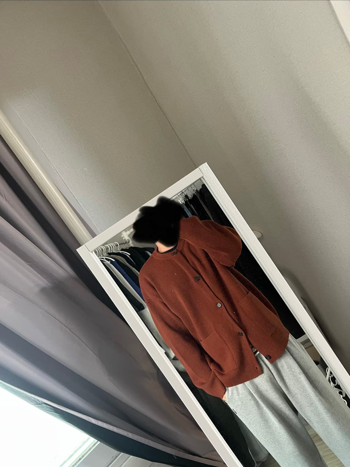 드로우핏 가디건 XLarge 주황색 상품이미지6