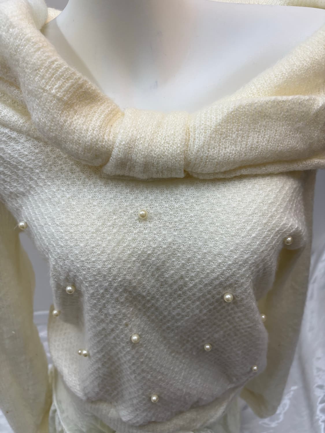 리본 오프숄더 슬리브리스 상품이미지2