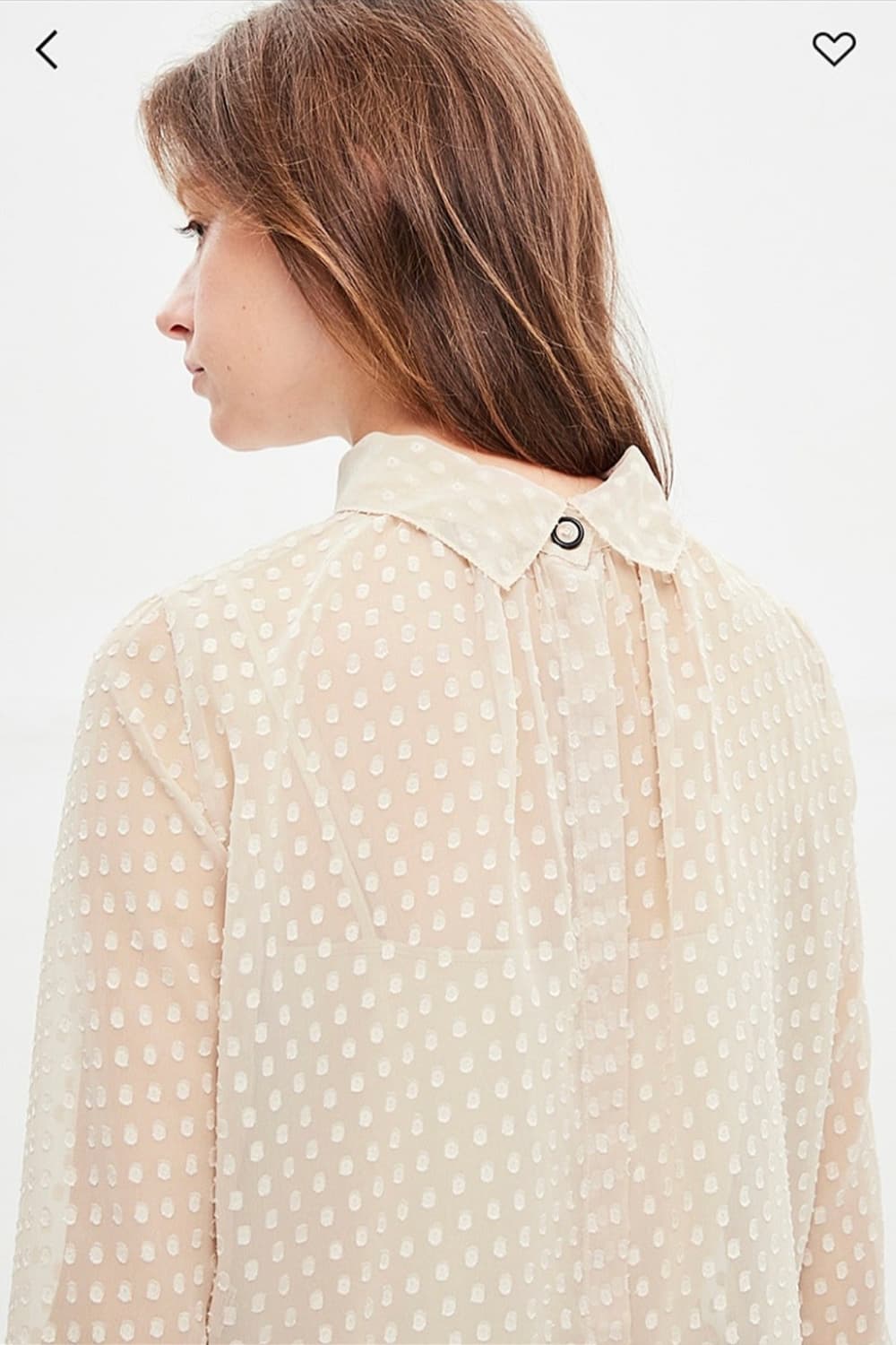 타임 번아웃 도트 시스루 블라우스 프리사이즈 상품이미지4