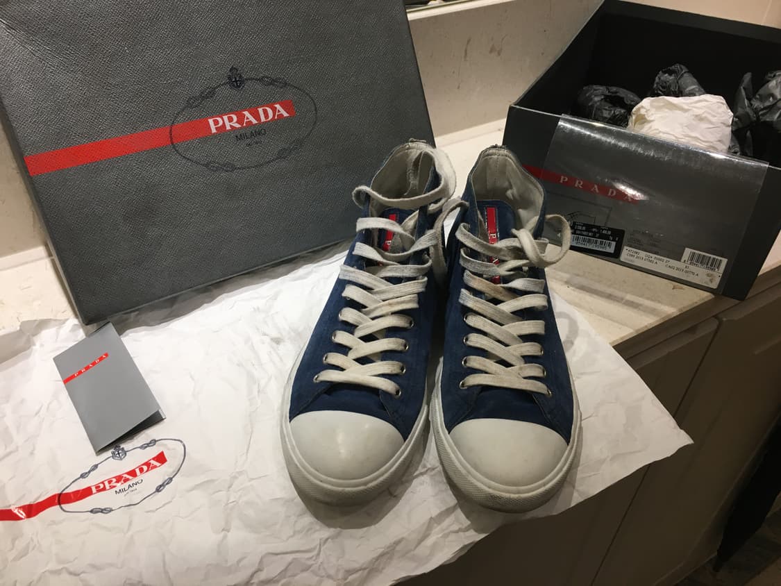 프라다 스포츠 스웨이드 하이탑 상품이미지2