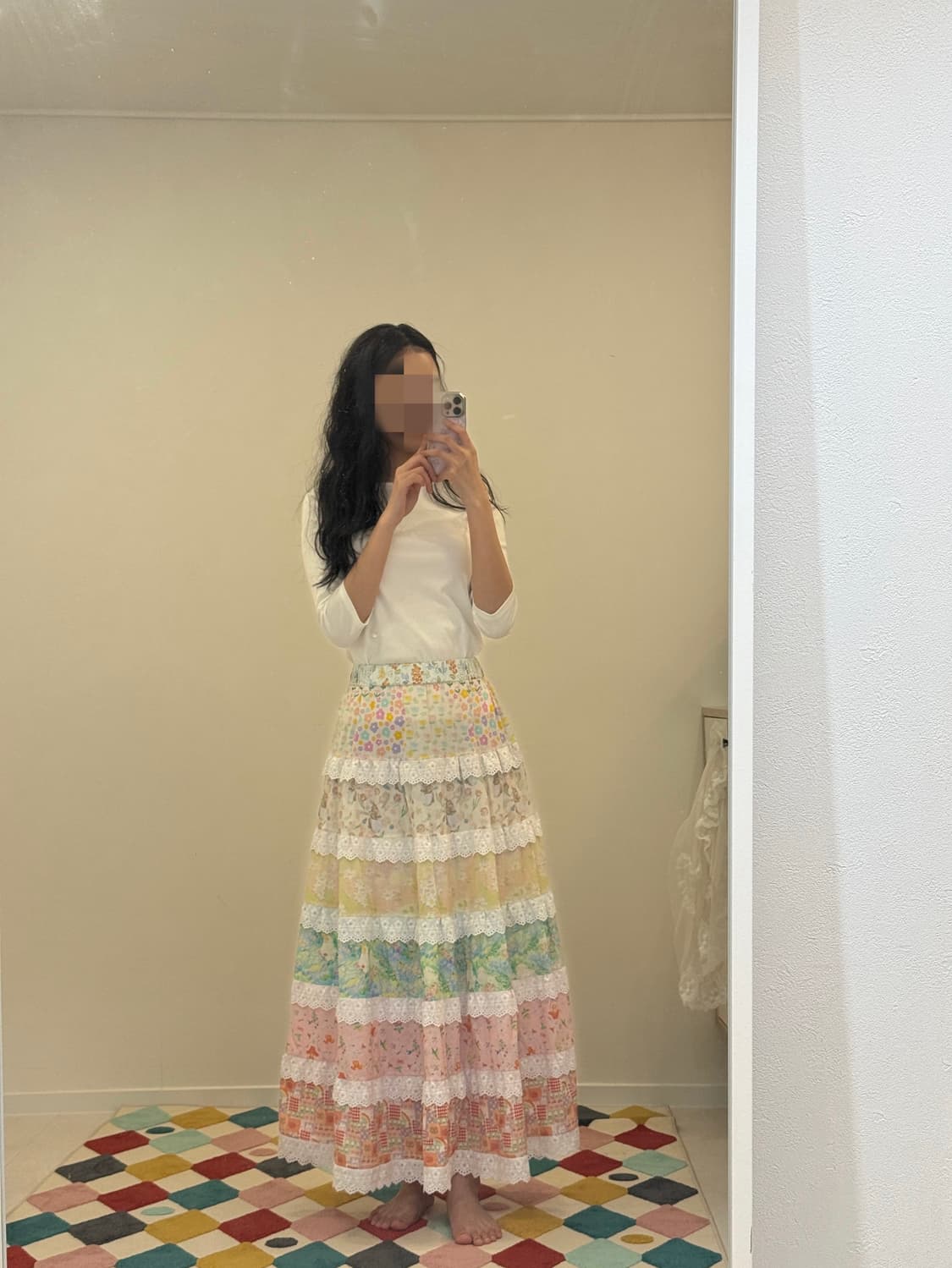 Vintage patchwork skirt 상품이미지1