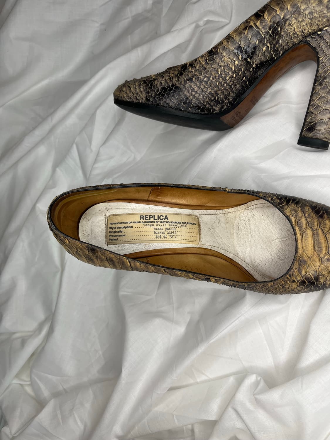 메종 마르틴 마르지엘라 레플리카 파이톤 레더 펌프스 상품이미지5