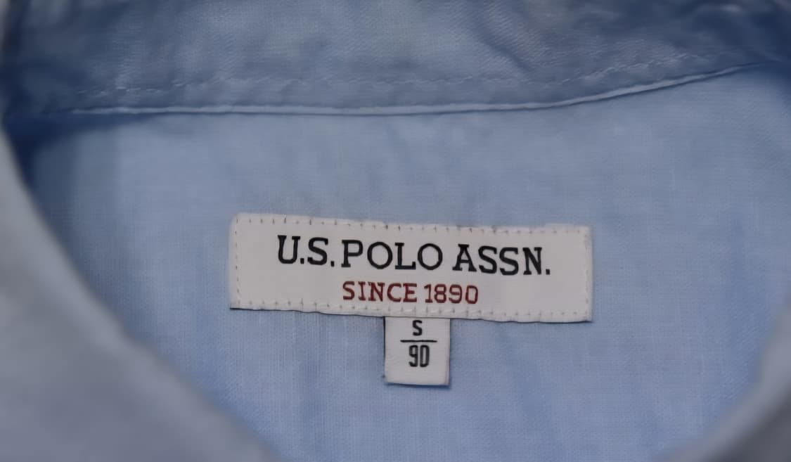 U.S. POLO ASSN. 하늘색 반팔 셔츠 S (90) 상품이미지4