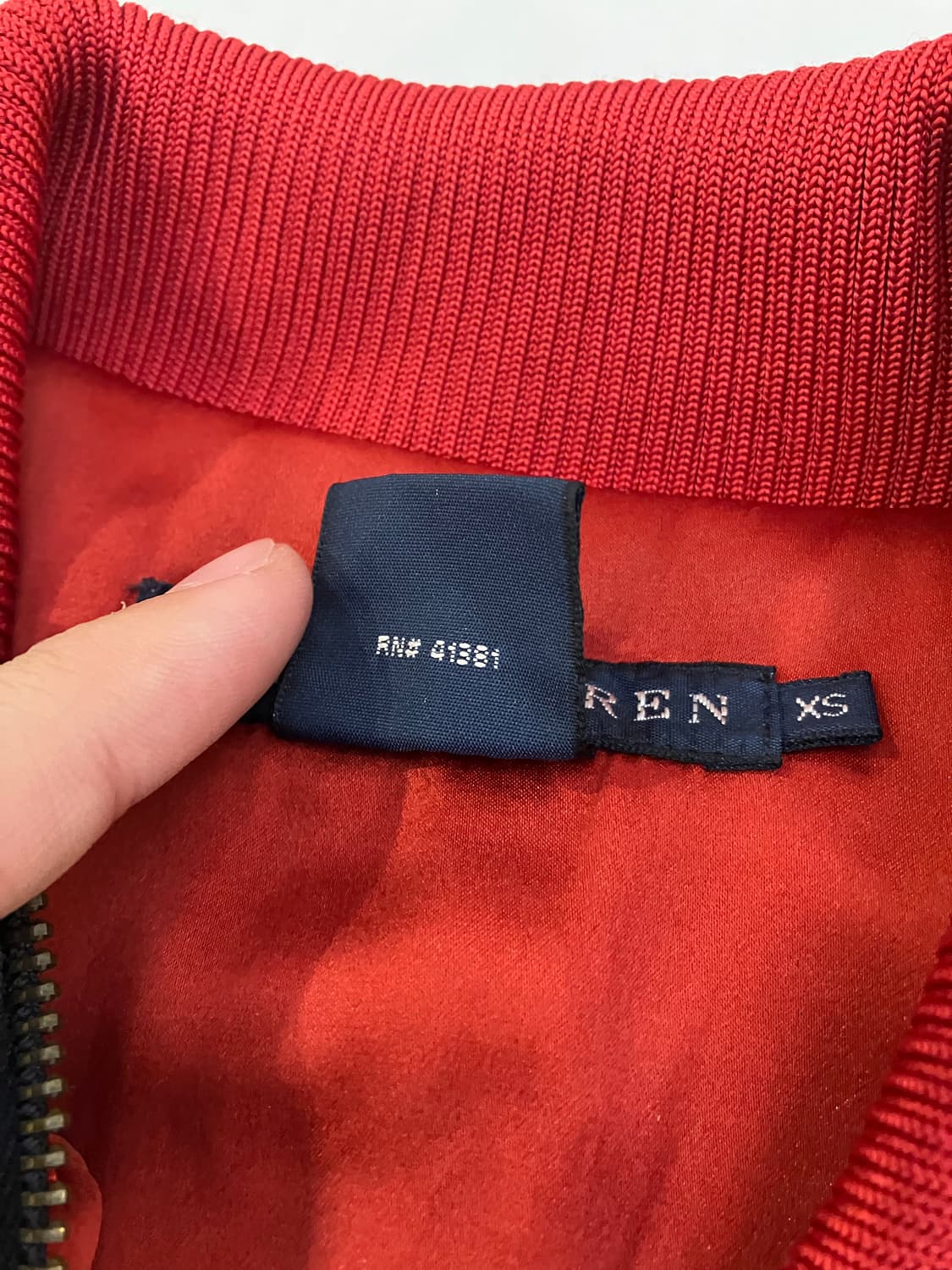 폴로 랄프로렌 치프키프 금장 사틴 봄버자켓 네이비 상품이미지7