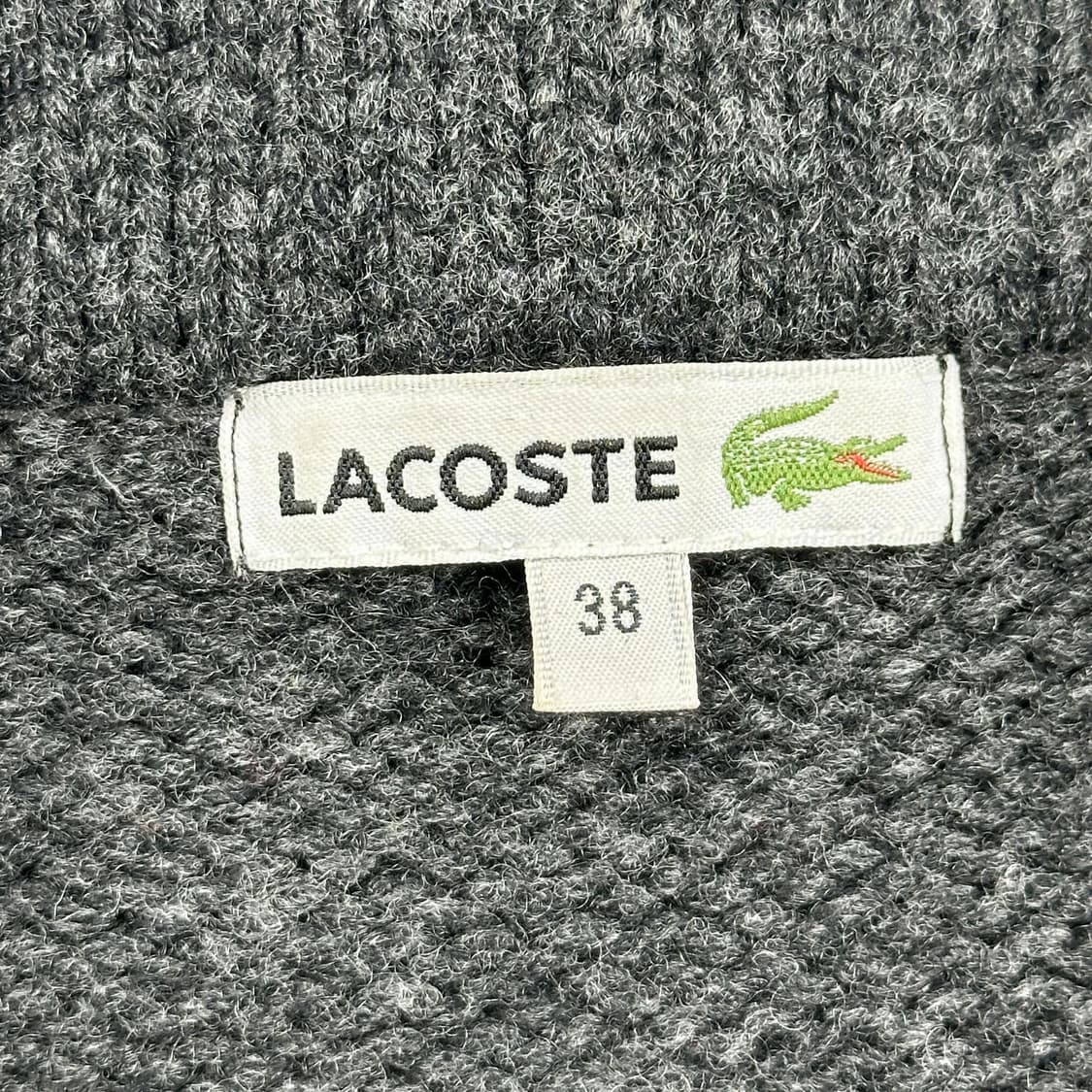 라코스테 크록 차콜 숄카라 니트 가디건 (L 여성추천) 상품이미지5