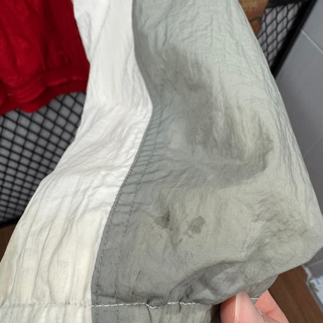 90s 나이키 올드스쿨 바람막이 레트로 아노락 컬러블록 레드 화이트 상품이미지9