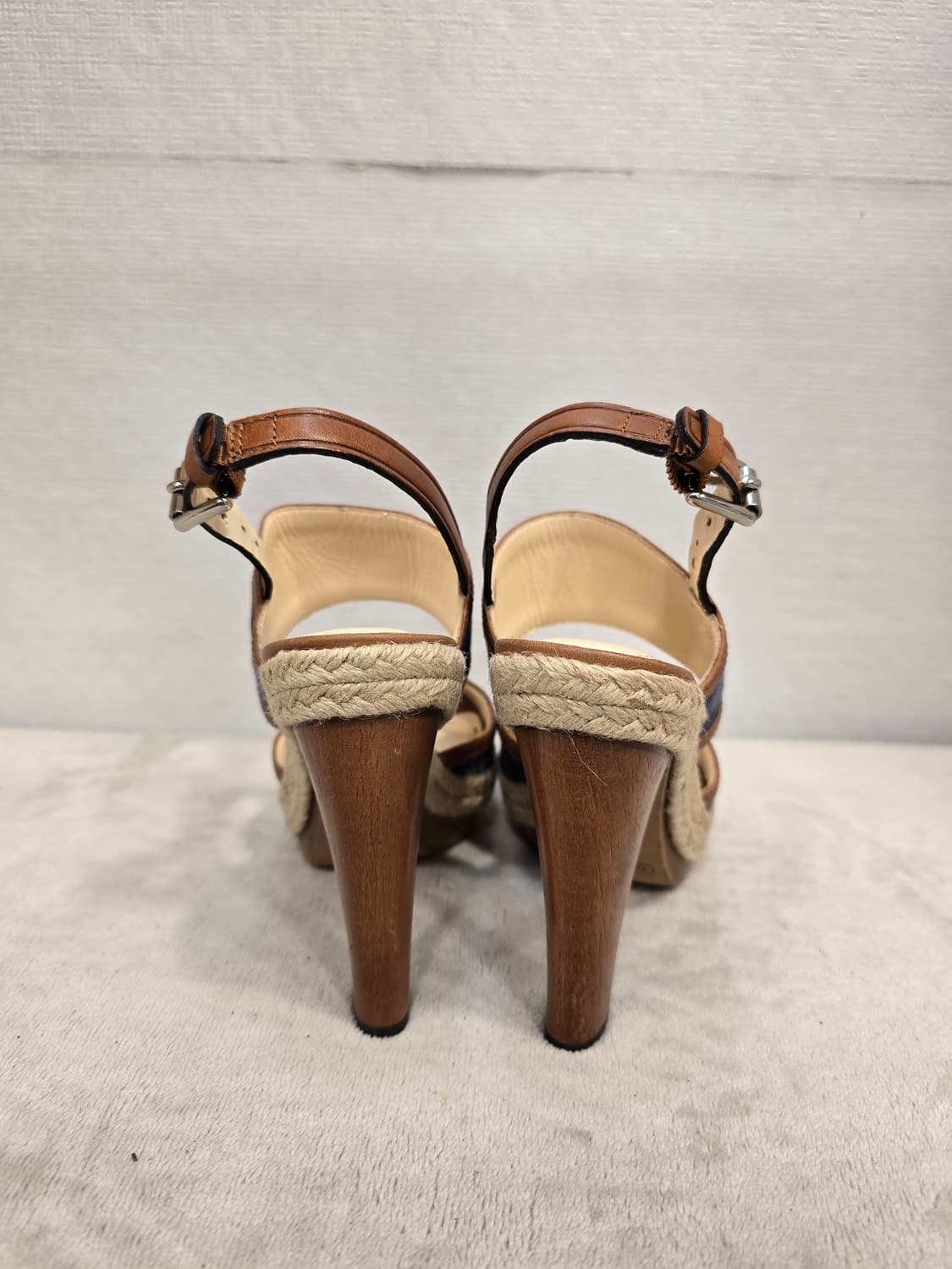 거의새거) 코치 데님 힐 샌들 225 상품이미지3