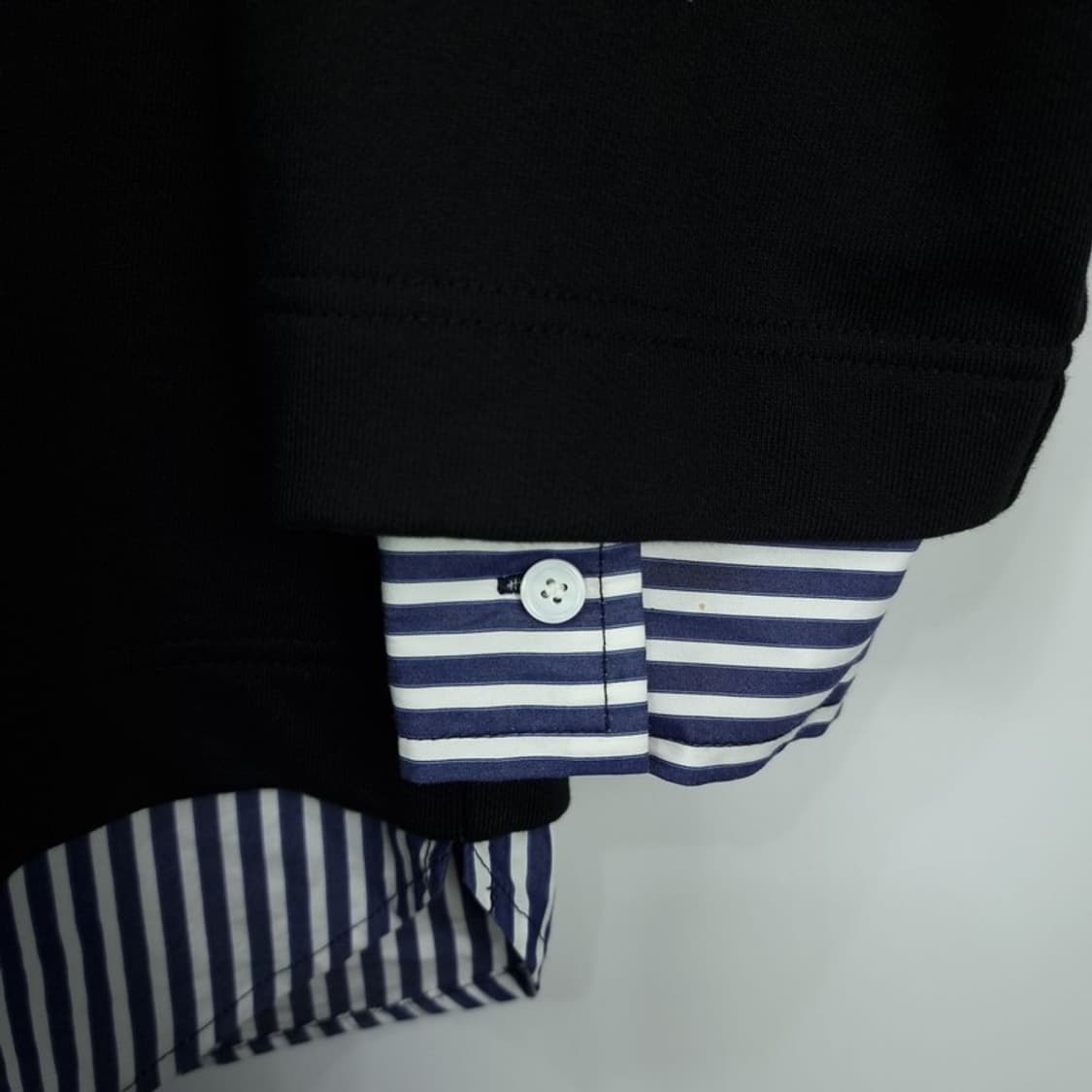 [준지] 20 S/S 셔츠 레이어링 오버사이즈 후드티 블랙 P01547 상품이미지6