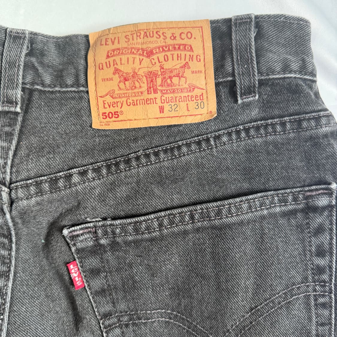 빈티지 리바이스 505 흑청 블랙 데님 32x30 상품이미지10