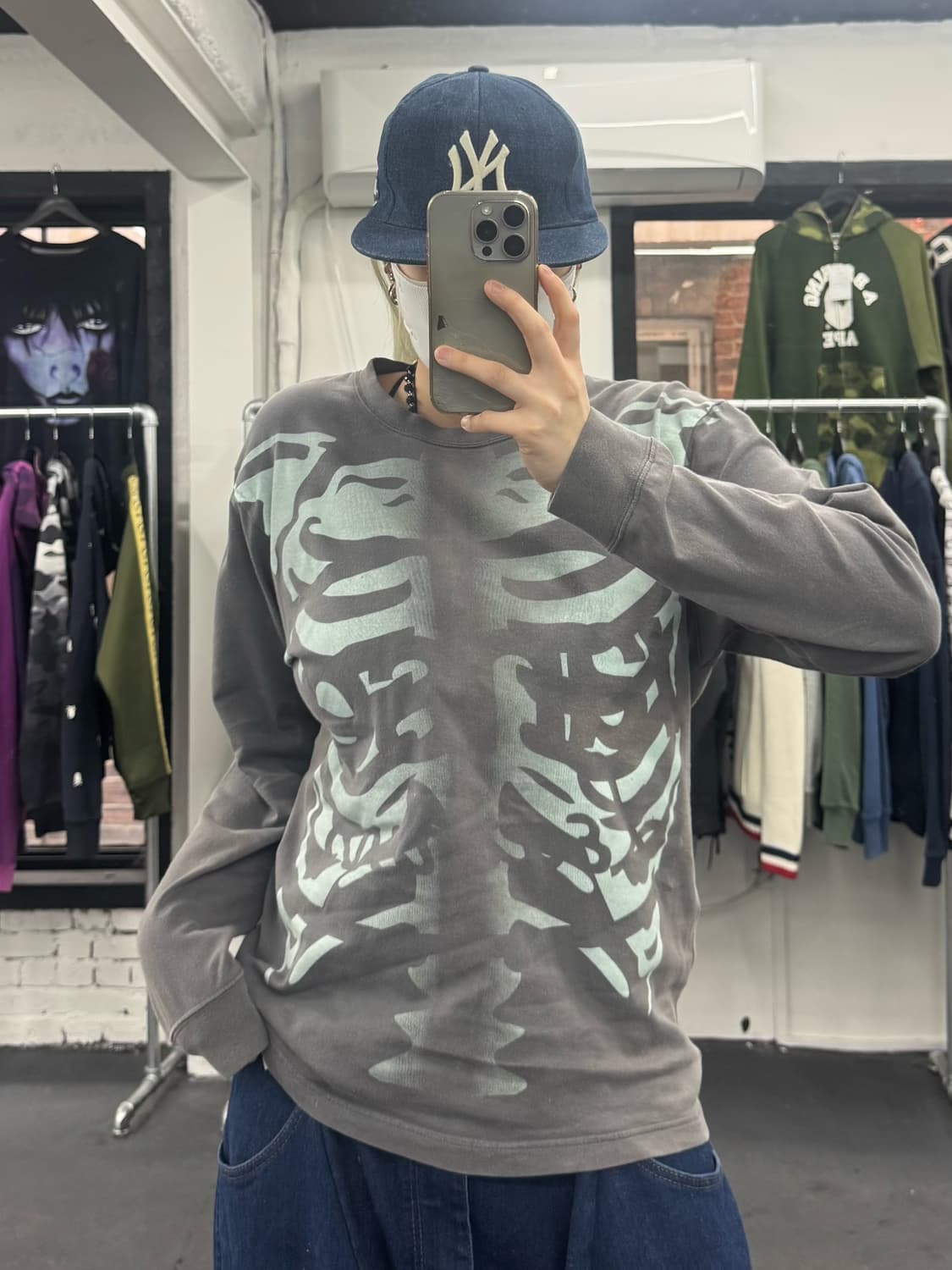 밴슨 레더 본 워시드 롱슬리브 상품이미지3