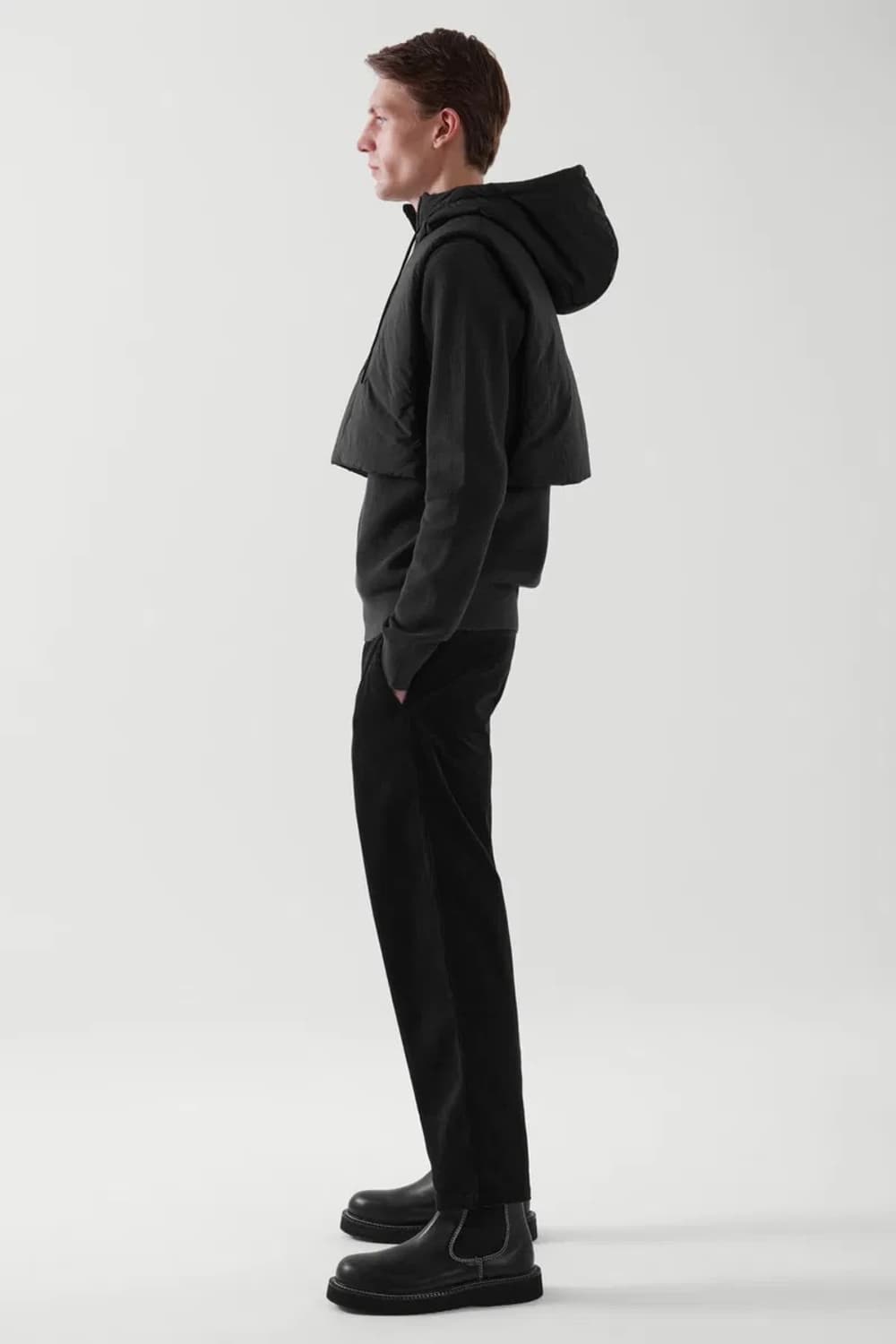 코스 COS 네이비 패디드 패딩 질레 베스트  상품이미지3