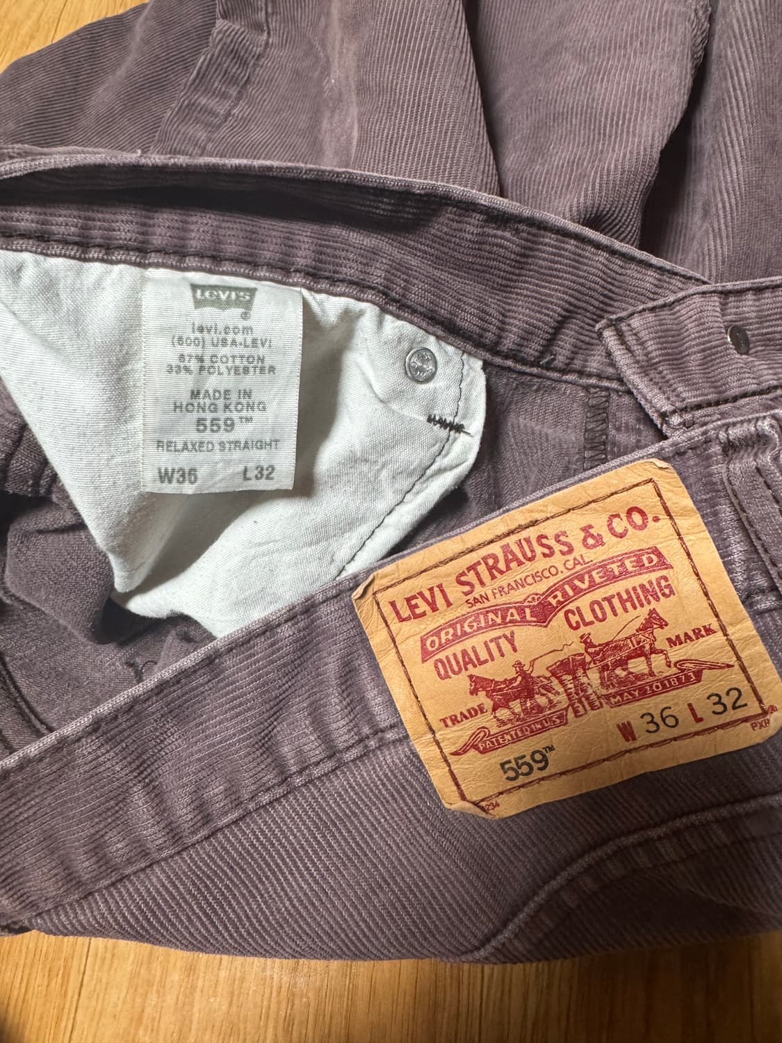 리바이스 559 코듀로이 팬츠 36/32 상품이미지3