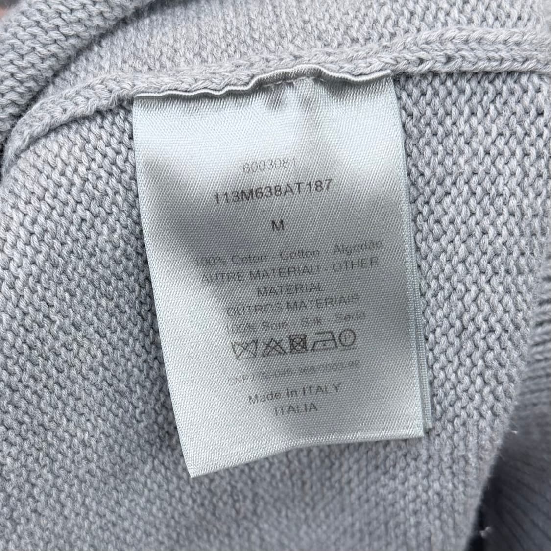 [S+급/M] 디올 오블리크 인서트 니트 스웨터 그레이 상품이미지6