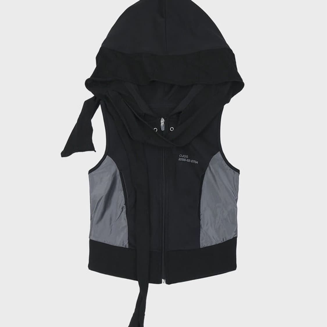 Ojos Muffler boxer hoodie zip-up black 상품이미지1