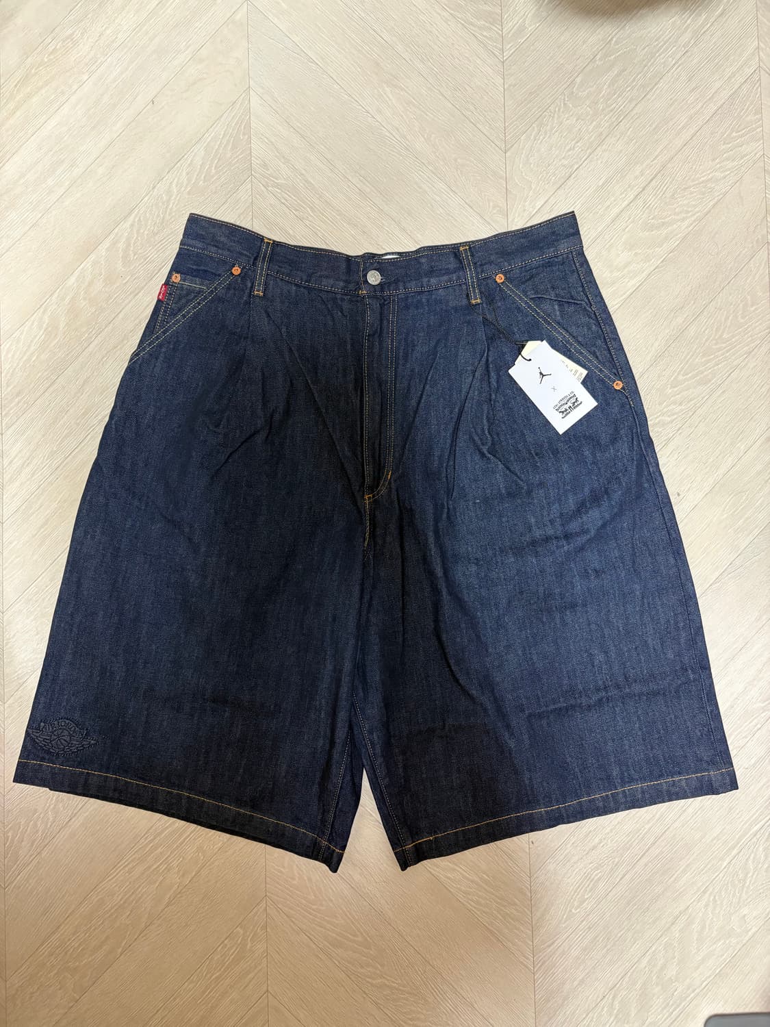 [36] 리바이스 x 조던 배기 쇼츠 인디고 새제품 상품이미지3