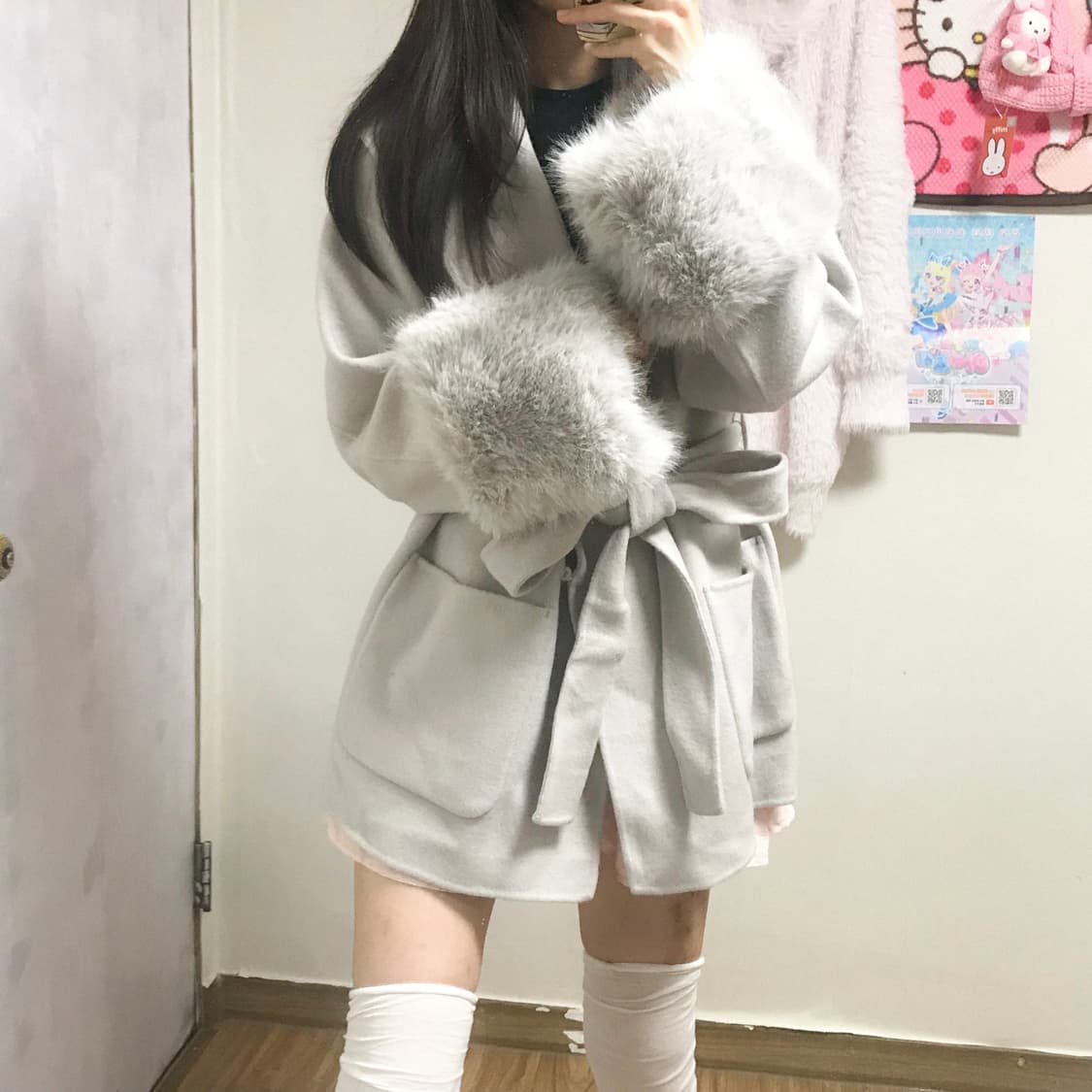 빈티지 이시하라사토미 퍼 코트 달천깔 히메갸루 로걀 라떼 공겜여주 달천깔 상품이미지1