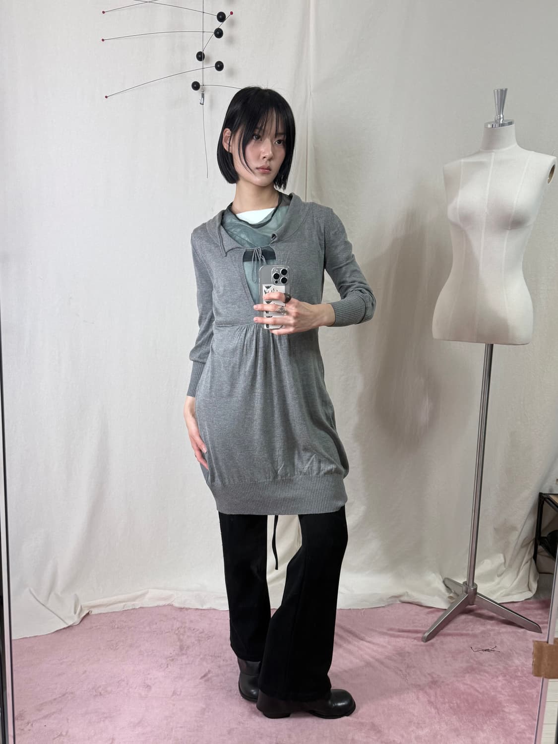 Sportmax 실크 블렌드 니트 튜닉 드레스 상품이미지2