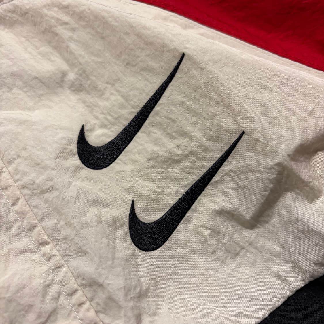 [L] 나이키 더블 스우시 우븐 바람막이 자켓 레드 블랙 C51 상품이미지4