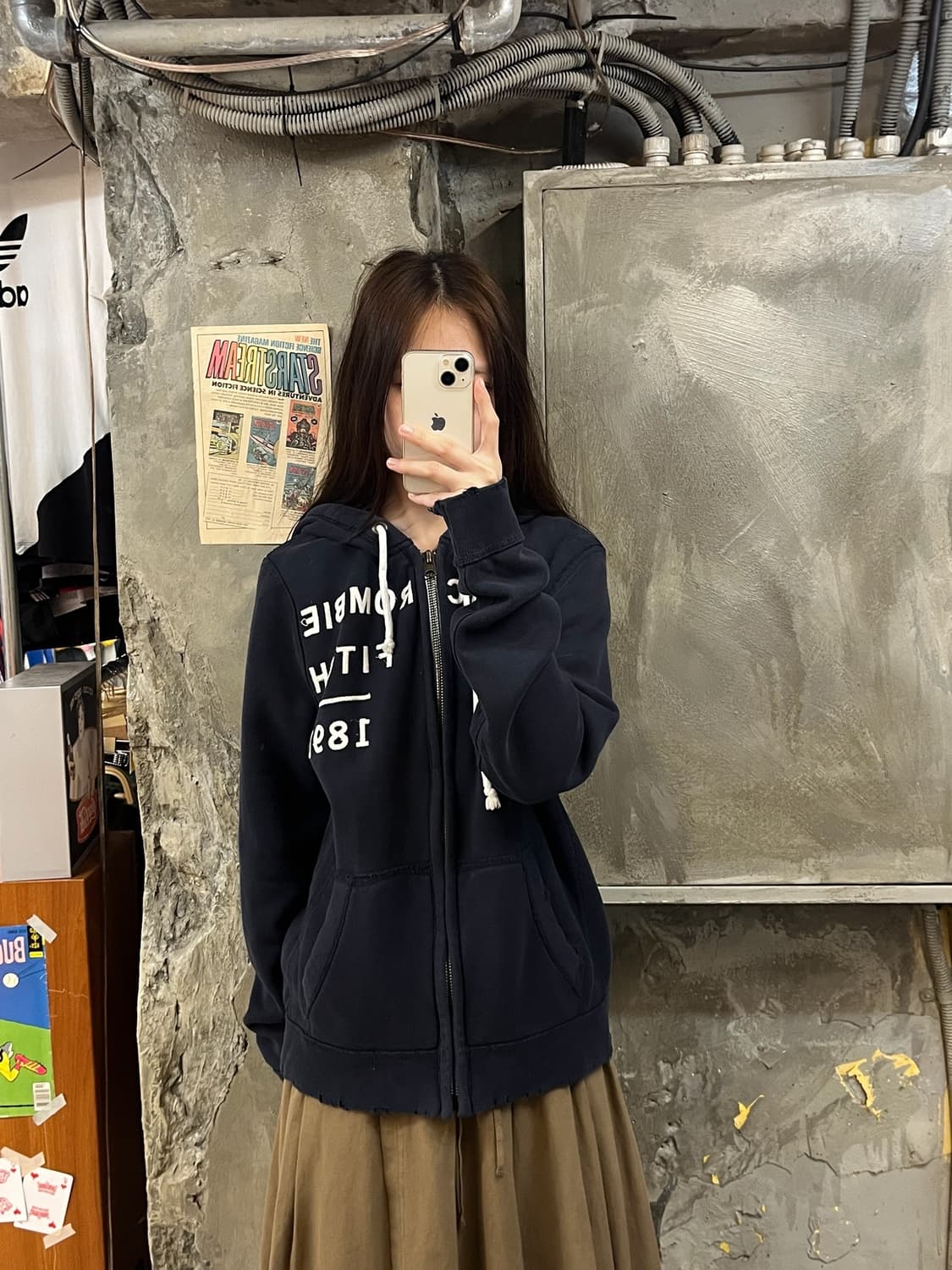 아베크롬비 후드집업 네이비 S #csz710 상품이미지2