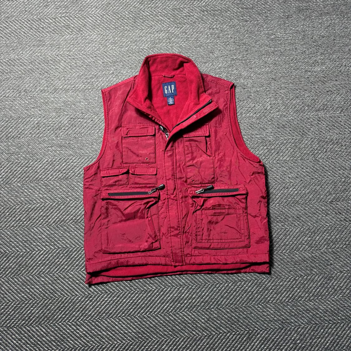 90s 올드갭 GAP 안감 플리스 포켓 베스트 자켓 M 상품이미지1