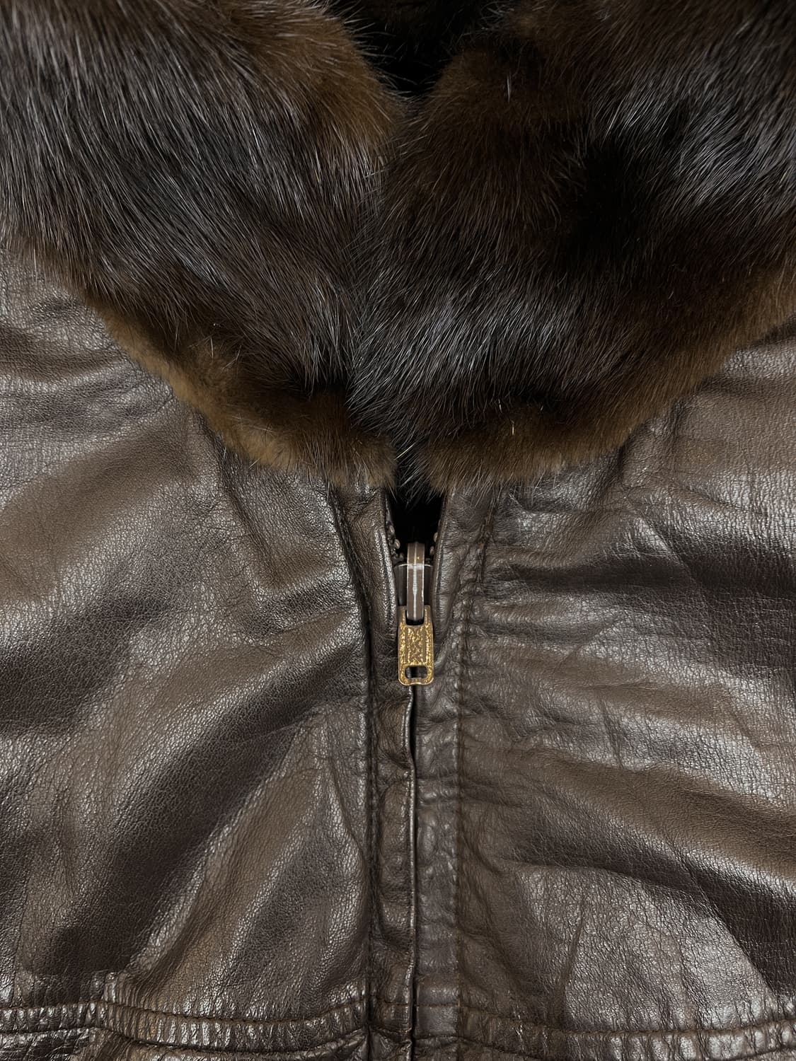 빈티지 리버시블 밍크 퍼 레더 자켓 상품이미지7