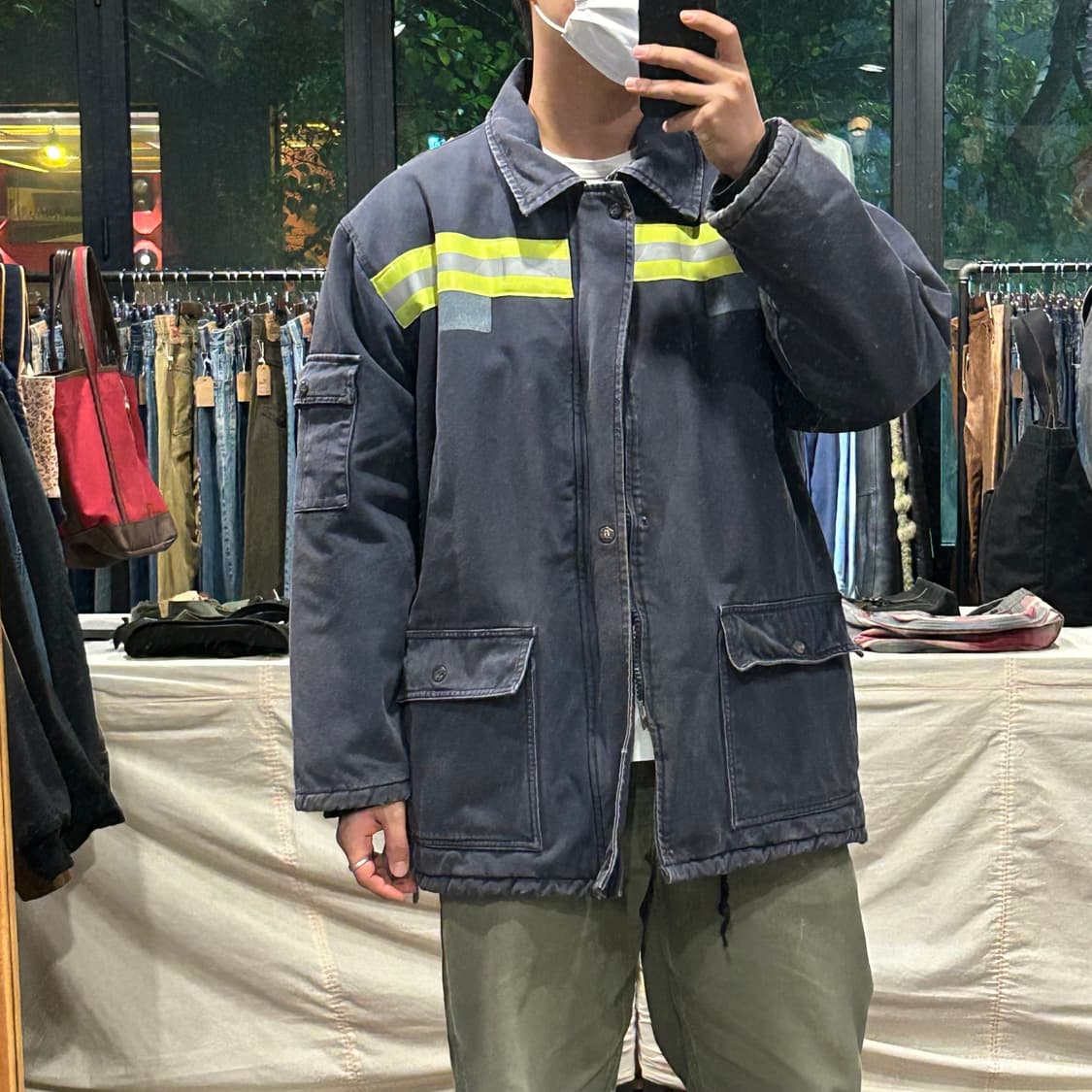 XL) USA 워크웨어 워크 자켓 스카치 형광라인 상품이미지7