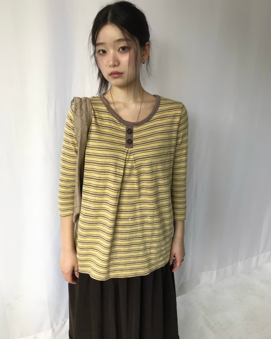 베이지 도트 백  상품이미지6