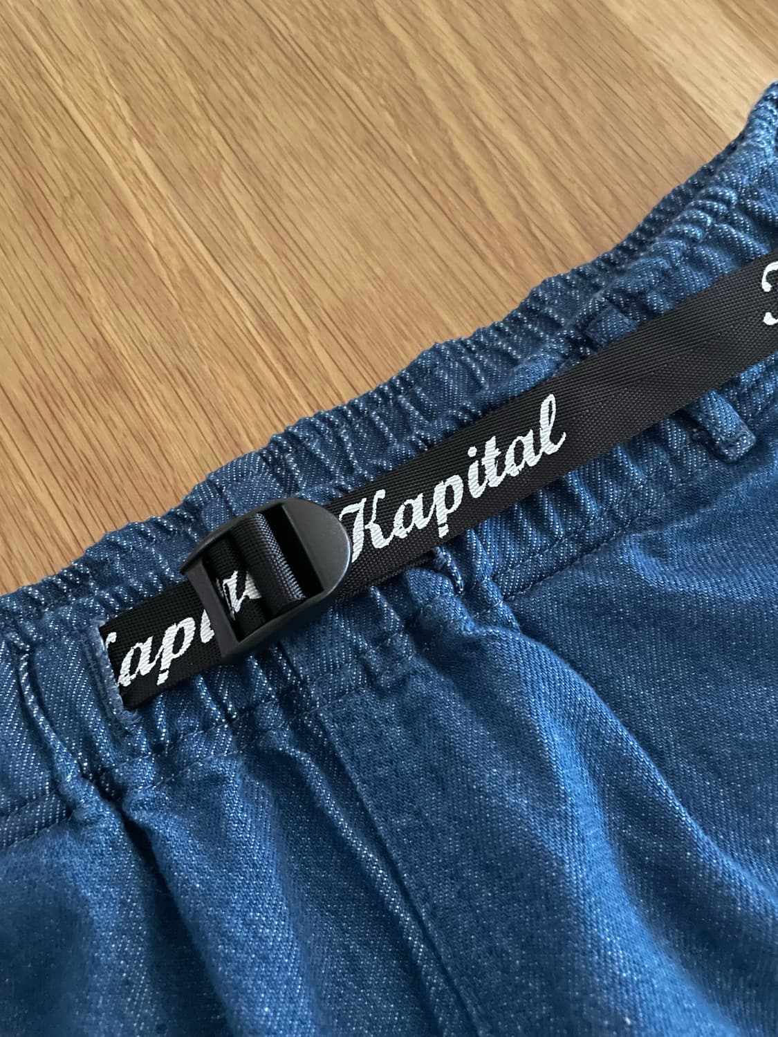캐피탈 데님 반바지 밴딩 팬츠 상품이미지3