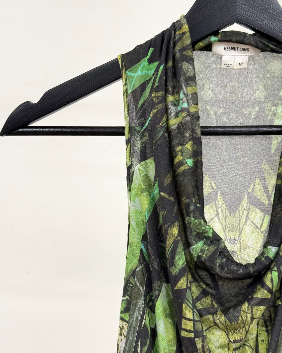 헬무트랭 시카대 프린트 슬릿 오버랩 맥시 드레스 상품이미지3