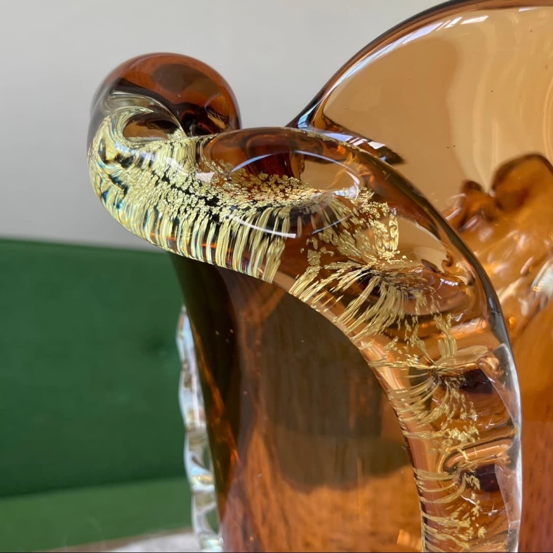 [빈티지 화병] 70’s Vintage 이와타 글라스 앰버 화병 상품이미지8