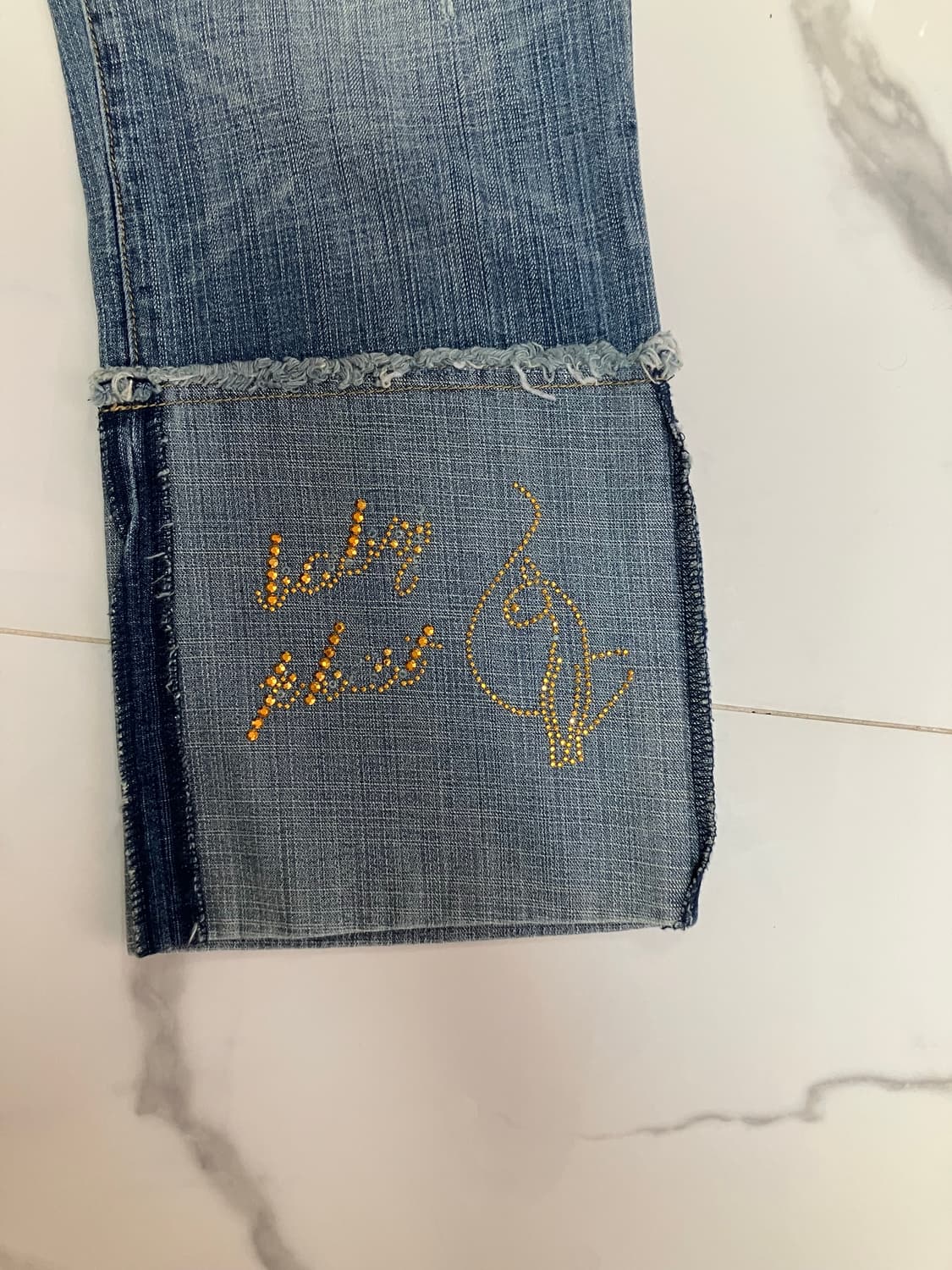 baby phat 2000s Y2K 카프리 롤업 청바지 크롭 데님 팬츠 상품이미지2