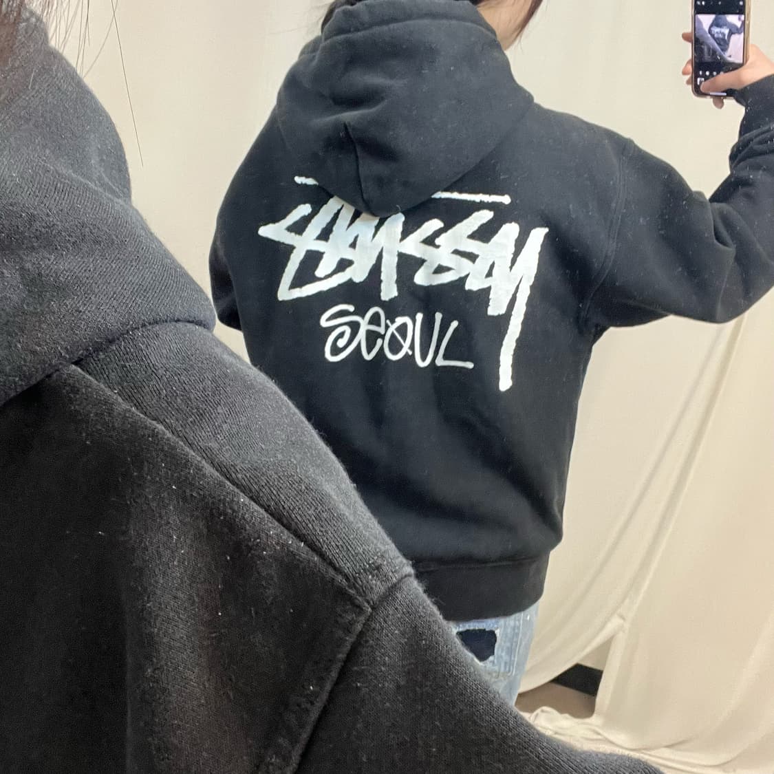 Stüssy Seoul black hoodie 상품이미지4