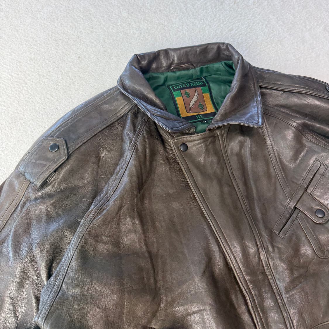 COTE D’AZUR 지퍼 디테일 레더자켓  상품이미지5