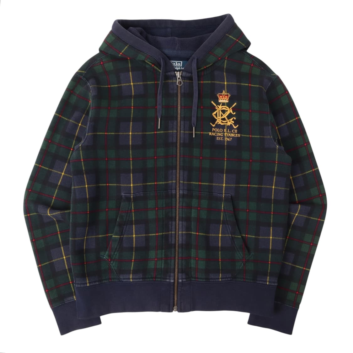 폴로 랄프로렌 블랙와치 타탄 체크 써멀 후드집업 상품이미지1