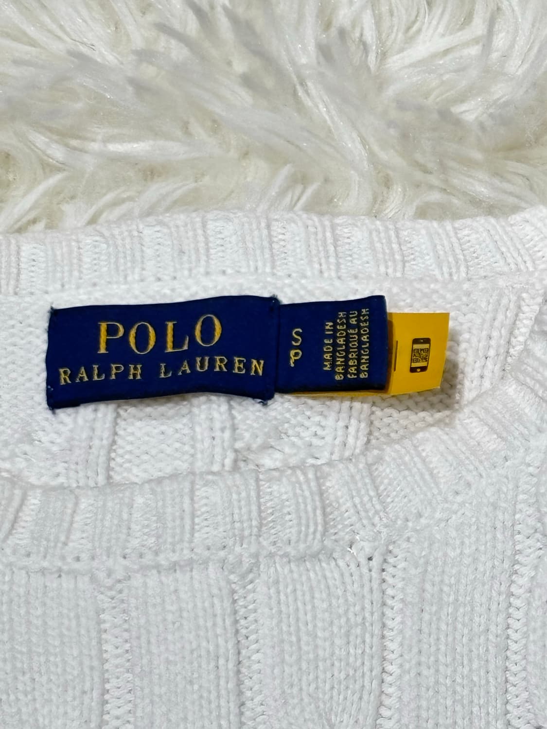 폴로랄프로렌 qr 네이비포니 화이트 케이블 니트 상품이미지6