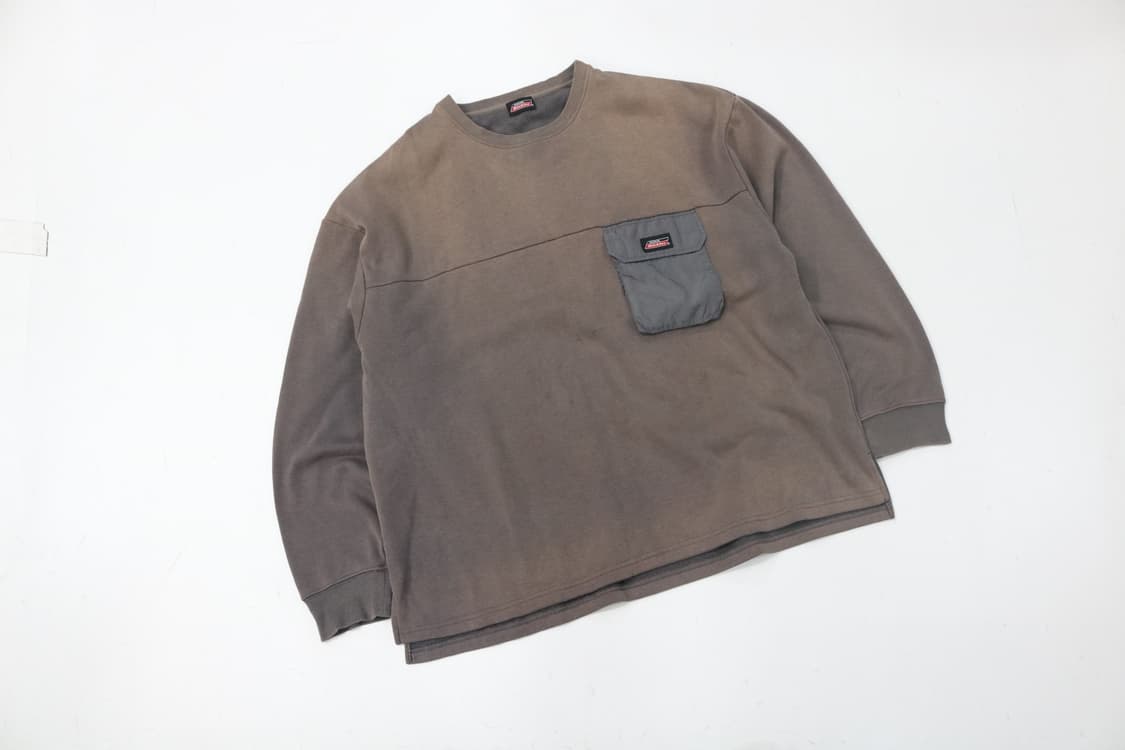 Dickies 디키즈 빈티지 페이딩 워싱 포켓 기모 스웻셔츠 (L) 상품이미지2