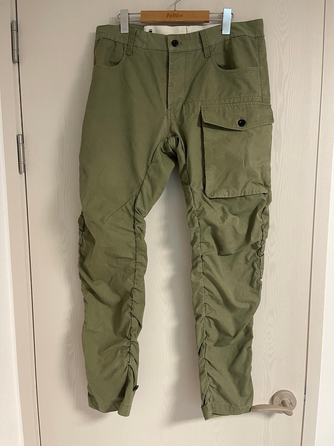 지스타 로우 3D 테이퍼드 카고 팬츠 올리브 34/32 상품이미지4