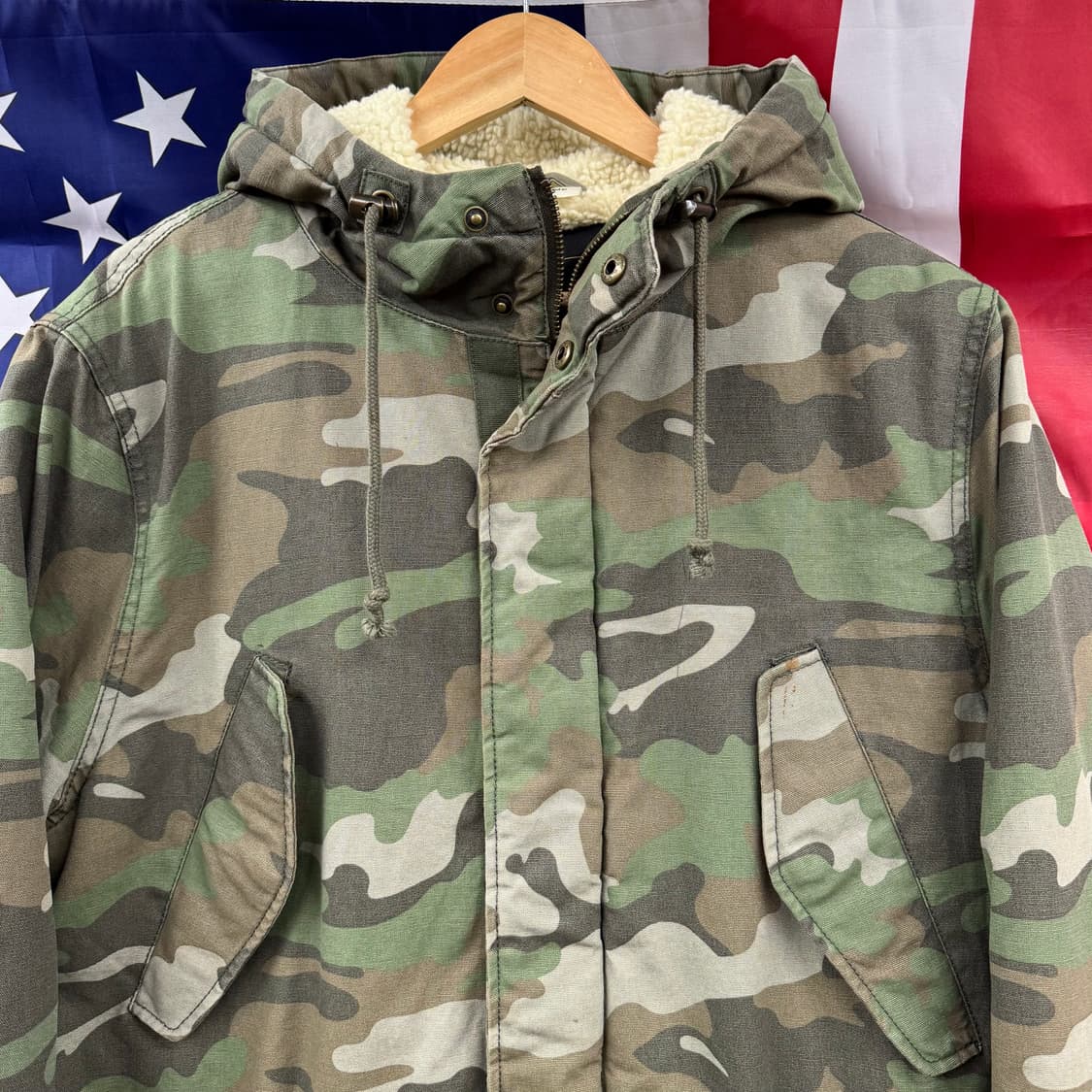 H&M 디바이디드 USN 미해군 타입 카모 점퍼 (M)   상품이미지3